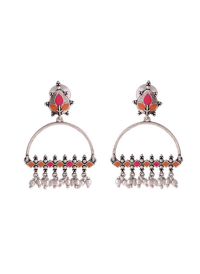 VOYLLA Bagh E Fiza Metal Embellisheds Earrings  - Image 2
