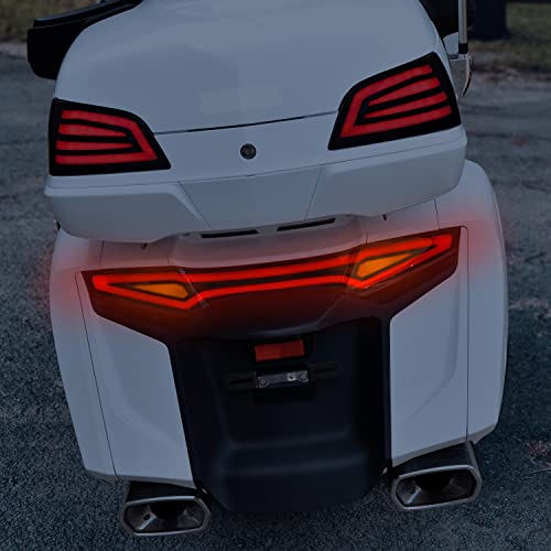 VEISUTOR 3-In-1 LED Rear Tail Light for Honda Gold Wing GL1800 2012-2017 Accessories, Smoked Lens Brake Running Turn Signal Light (Replace OEM 32126-MCA-S400) - Image 2