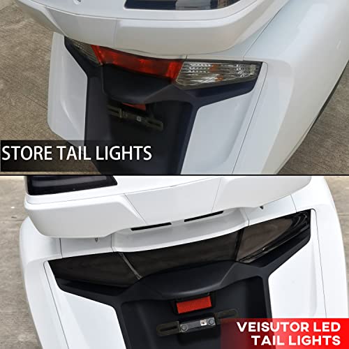 VEISUTOR 3-In-1 LED Rear Tail Light for Honda Gold Wing GL1800 2012-2017 Accessories, Smoked Lens Brake Running Turn Signal Light (Replace OEM 32126-MCA-S400) - Image 4