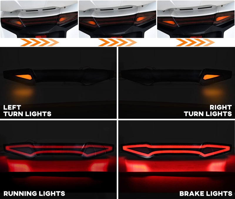 VEISUTOR 3-In-1 LED Rear Tail Light for Honda Gold Wing GL1800 2012-2017 Accessories, Smoked Lens Brake Running Turn Signal Light (Replace OEM 32126-MCA-S400) - Image 3