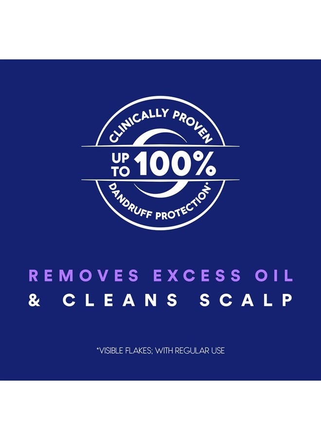 Head & Shoulders شامبو القشرة ذو القوة السريرية، عبوة مزدوجة، تحكم متقدم في الزيت مع الحمضيات المنعشة، 13.5 أونصة لكل منهما  - Image 3