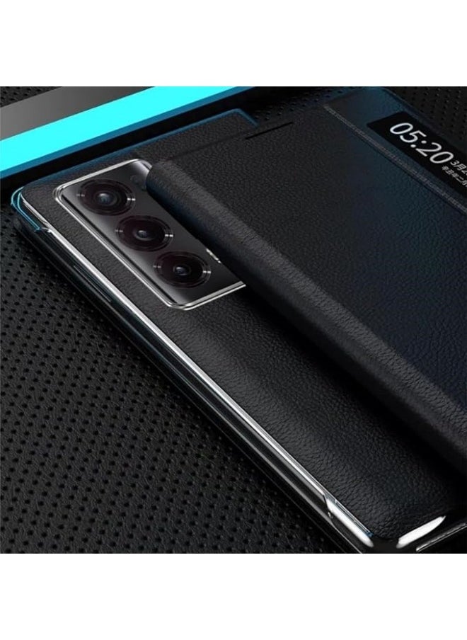 General - Compatible with Honor Magic V2 Intelligent Window High-end Business Leather Case, Foldable Screen, Full Protective Case - Image 1