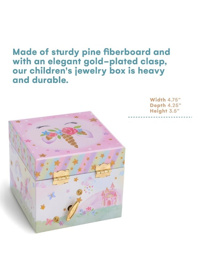 JewelKeeper Jewelkeeper Jewelry Box for Girls with 1 Drawer, Party Unicorn Musical Jewelry Boxes, Beautiful Dreamer Tune and Spinning Unicorn Doll - Image 1