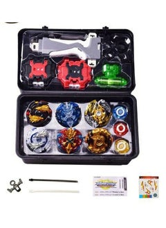 Beyblade game with launch handle and portable box