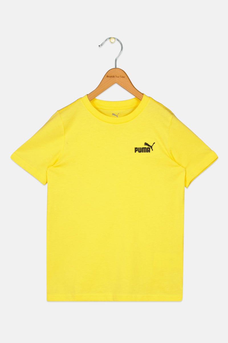 PUMA Kids Boy Sportswear Fit Short Sleeve Outdoor T-Shirt, Yellow - Image 1