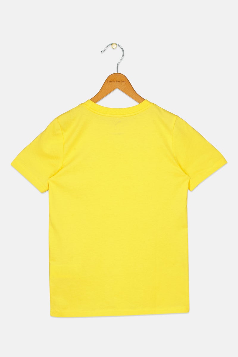 PUMA Kids Boy Sportswear Fit Short Sleeve Outdoor T-Shirt, Yellow - Image 2