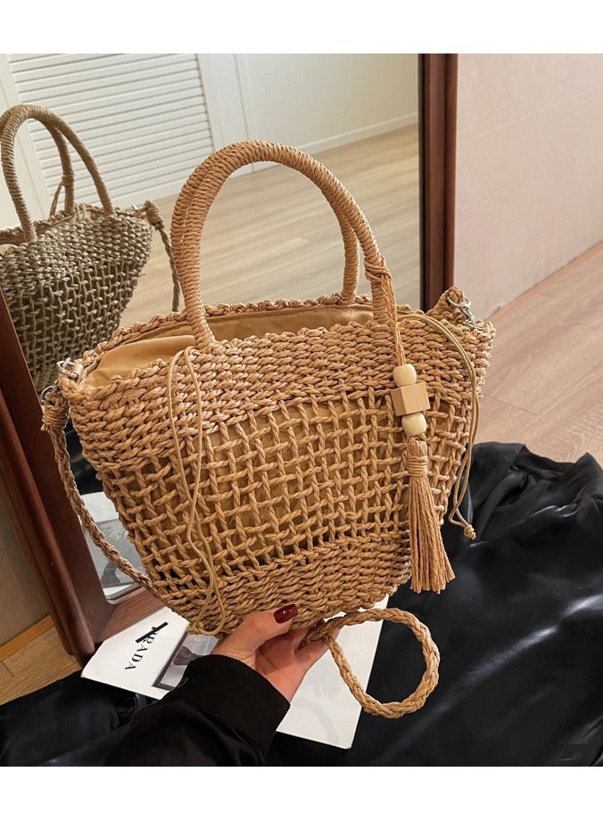 Mark Fairwhale New Beach Vacation Woven Tote Bag Beach Bag 