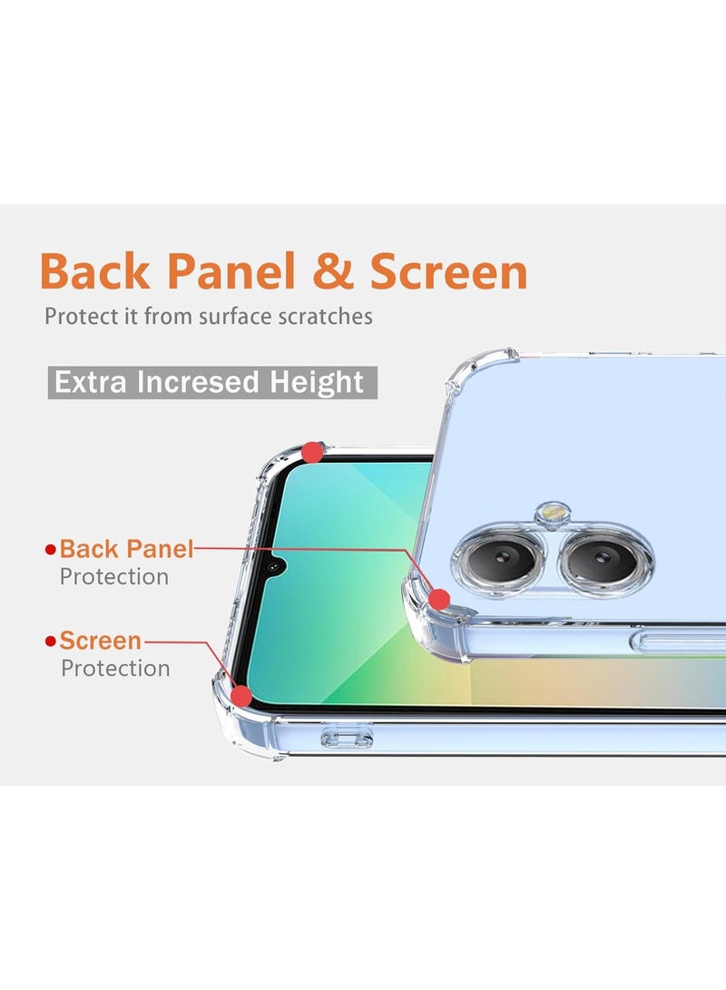 SanHu for Samsung Galaxy A06 4G 2-In-1 Thin Soft Case Cover, Anti Drop Protection, Anti Fingerprint, Durable, Easy To Clean And Install, Frosted Protective Case+Transparent Four Corner Anti Drop Protective Case - Image 2