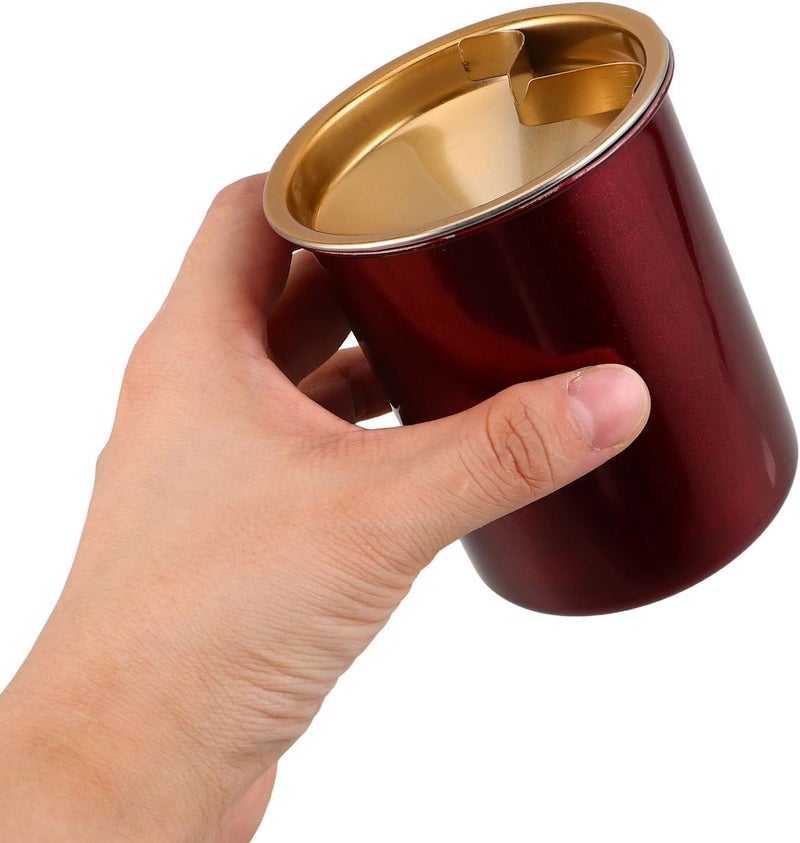 2pcs Stainless Steel Windproof Ashtray with Lid, Smokeless Outdoor Cigarette Ash Tray for Home Office Tabletop, Sturdy Dual-color Cigar Ash Holder - Image 4