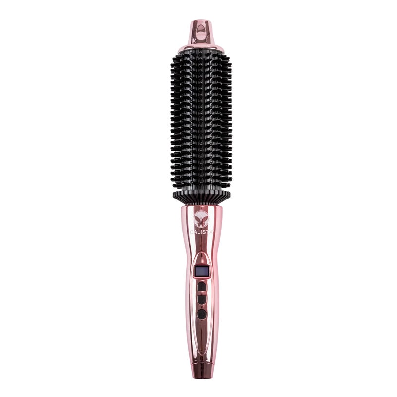 CALISTA Perfecter Pro Heated Round Brush Lift Volumize Hair No Heat Damage 4 Sizes Dual Voltage Adjustable Temp 15 Rose Gold
