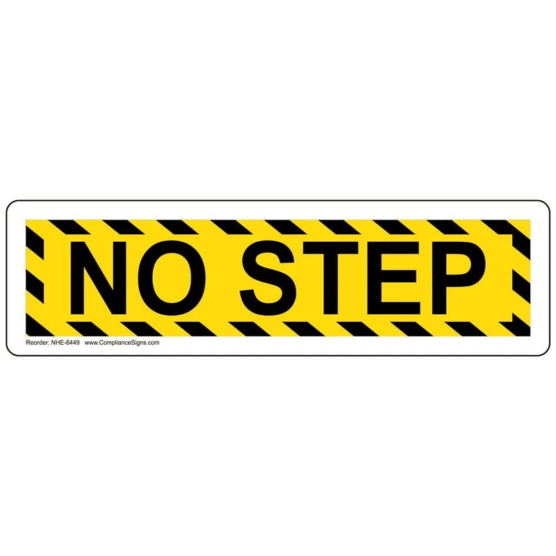 ComplianceSigns.com No Step Safety Label Decal, 7x2 inch Vinyl for Industrial Notices - Image 5