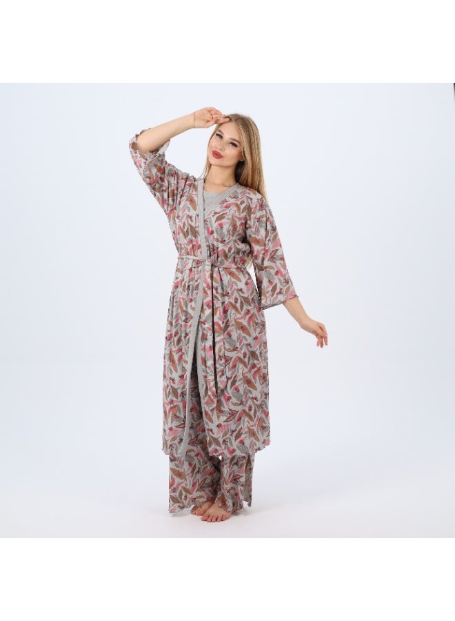 zecotex  Women's Cotton Printed Robe | Lightweight Floral Housecoat with Waist Belt | Soft & Breathable Loungewear for Home & Sleepwear  - Image 3