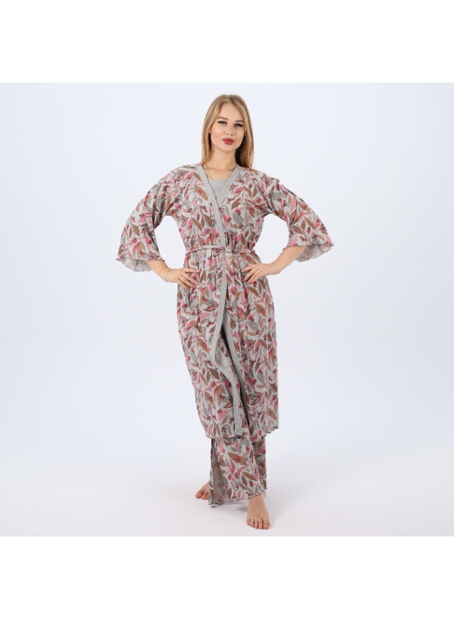 zecotex  Women's Cotton Printed Robe | Lightweight Floral Housecoat with Waist Belt | Soft & Breathable Loungewear for Home & Sleepwear  - Image 5