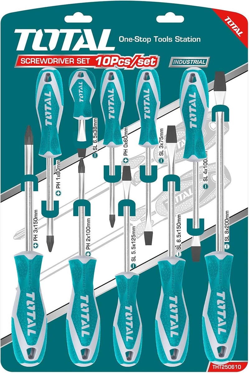 Total 10-Piece Screwdriver Set