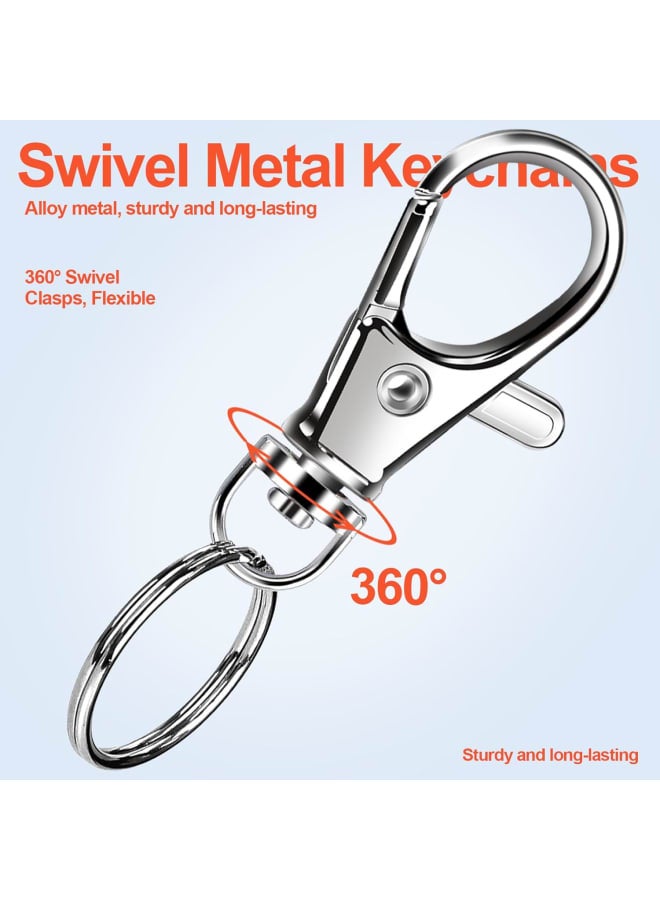 60Pcs Swivel Lobster Clasps, Key Ring, Keyrings, 30PCS Lobster Clasps and 30PCS Key Ring Hoops, Swivel Lanyard Snap Hooks, Key Rings for Keychain Key Ring Chain for Craftts - Image 3