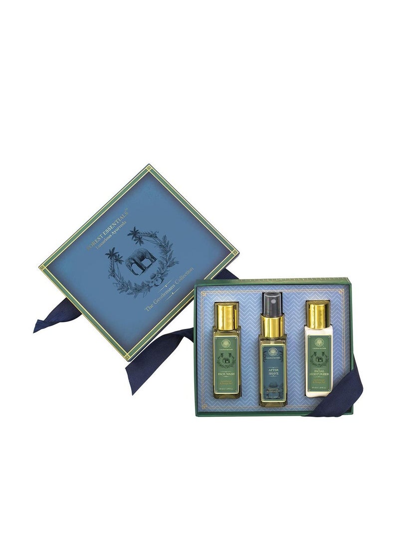 فورست اسينشالز - مجموعة GentlemenS Collection Mini Grooming Essentials غسول للوجه 50 مل بعد الحلاقة 50 مل مرطب للوجه 50 مل صندوق هدايا للرجال - Image 1