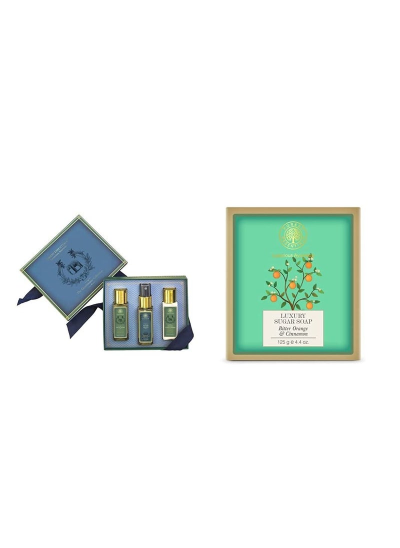 فورست اسينشالز - مجموعة GentlemenS Collection Mini Grooming Essentials غسول للوجه 50 مل بعد الحلاقة 50 مل مرطب للوجه 50 مل صندوق هدايا للرجال - Image 1
