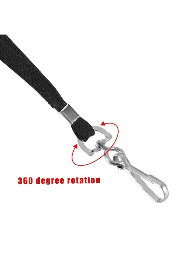 Prudiut 25 Pack Black Lanyard Bulk Lanyards for Id Badges Flat Lanyard with Badge Clip Swivel Hook - Image 4