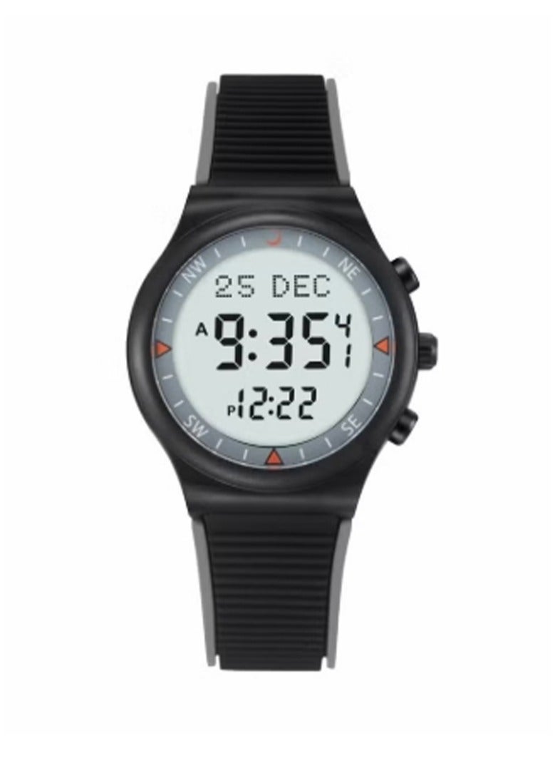 Al Fajr Water Resistant Digital Watch WY-16W Gray Black