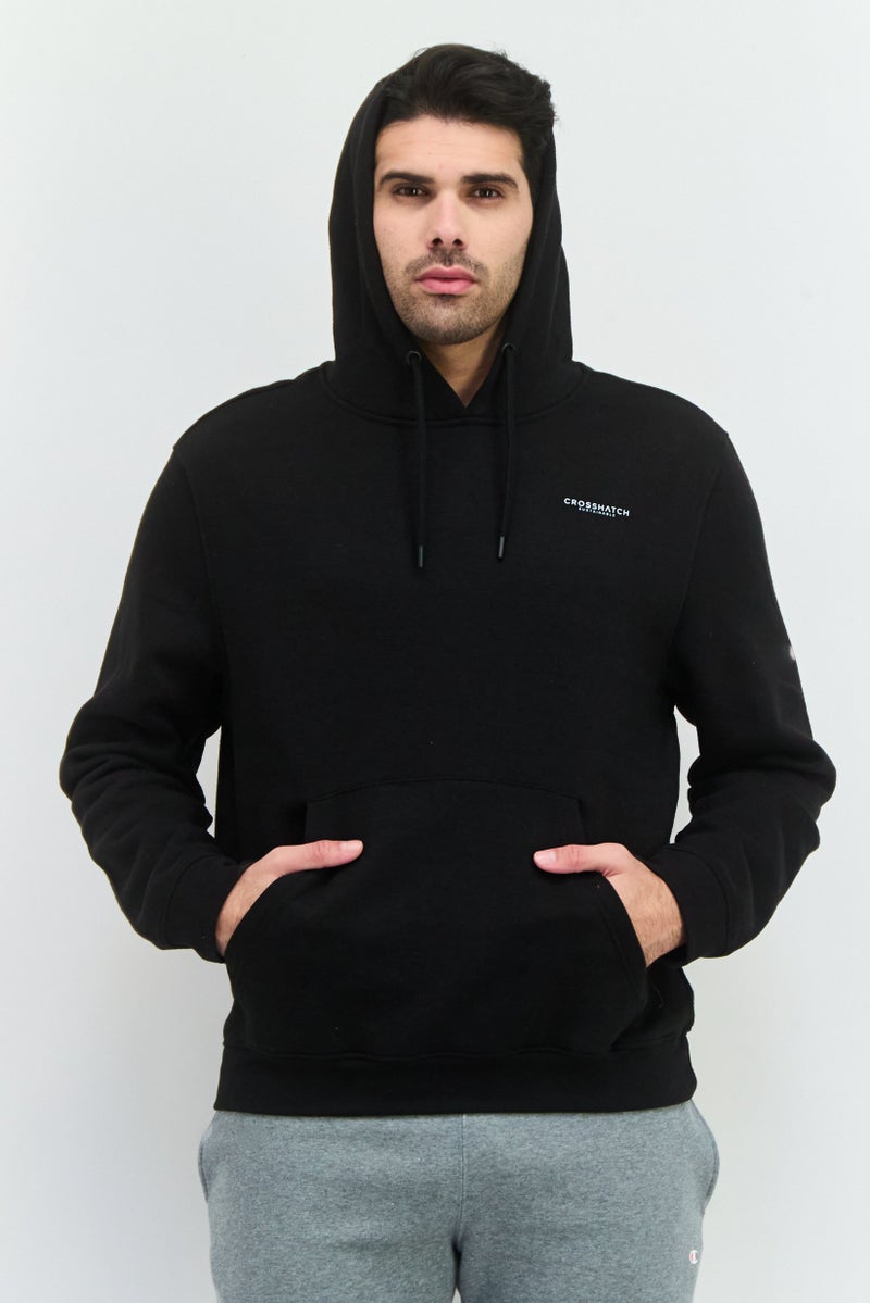 CROSSHATCH Men 2 Pieces Hooded Brand Logo Long Sleeve Sweatshirt, Grey - Image 1