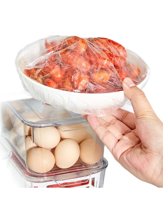 JD.com Jd Jingzao Food Storage Covers, Plastic Wrap Food Preservation Bags, Disposable Elastic Drawstring Covers For Various Bowl Sizes [300 Pieces] - Image 1
