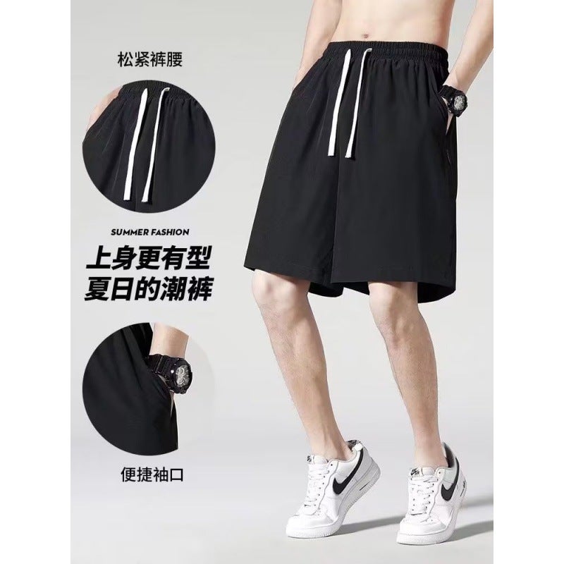 Mens Summer Casual Shorts American Style Plus Size Black  - Image 1