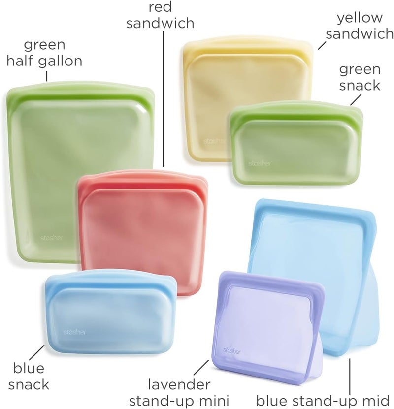 Stasher 7-Pack Reusable Silicone Bags - Image 5