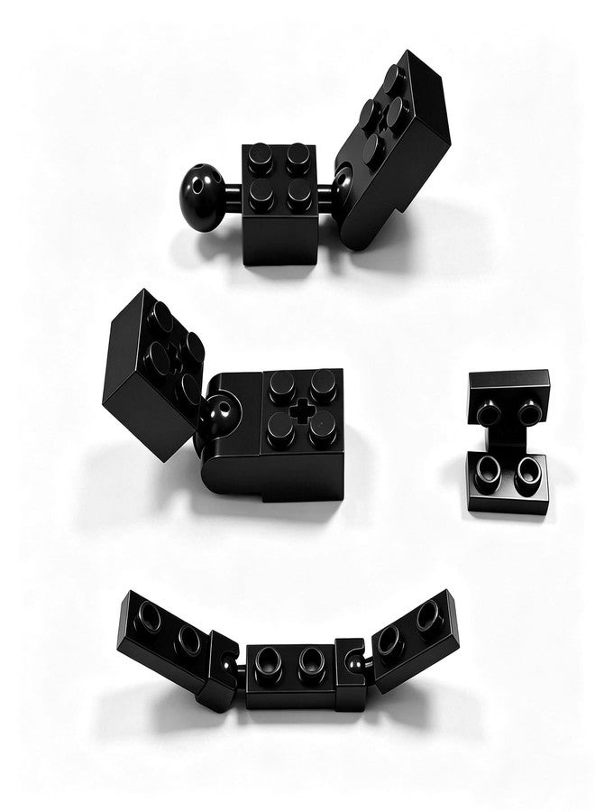 HIGH GODO 136 Piece Classic Building Ball Joint Plate Bulk, 8 Sizes Model Ball and Socket Joints, Compatible with Lego Parts and Pieces (Black) - Image 4