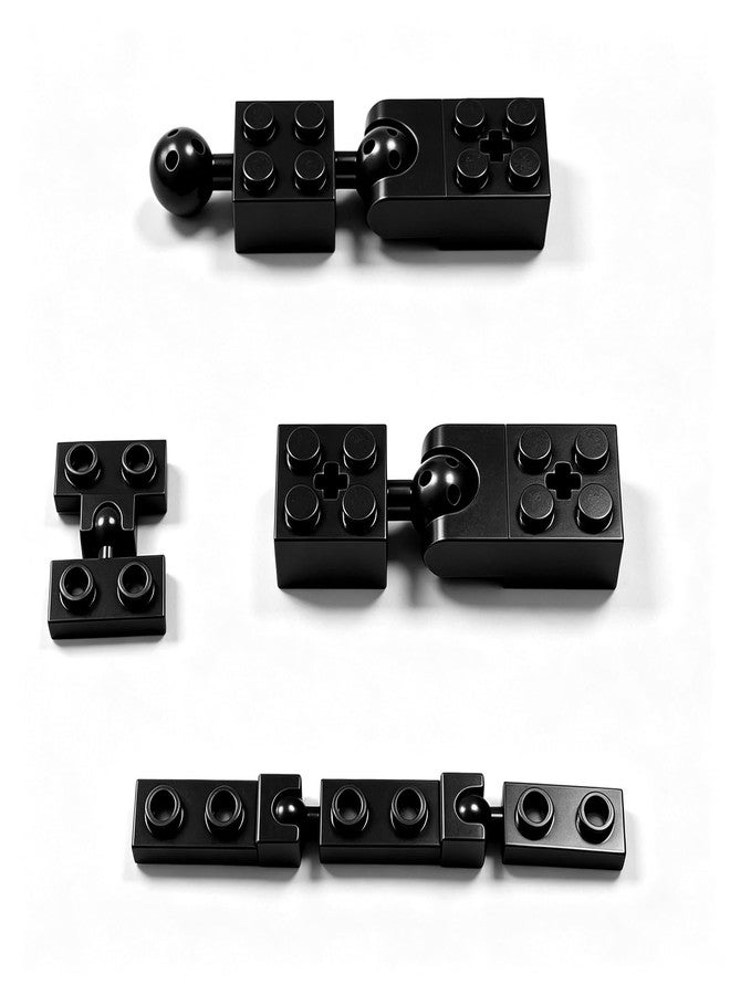 HIGH GODO 136 Piece Classic Building Ball Joint Plate Bulk, 8 Sizes Model Ball and Socket Joints, Compatible with Lego Parts and Pieces (Black) - Image 3