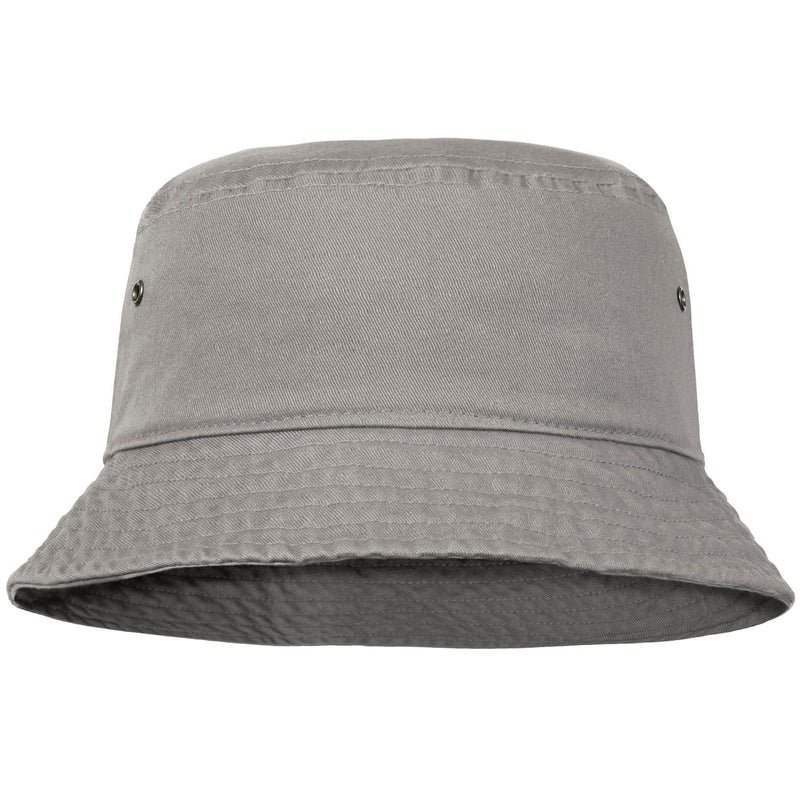 Falari Men Women Unisex Cotton Bucket Hat 100% Cotton Packable for Travel Fishing Hunting Summer Camp (S/M, Grey) - Image 2