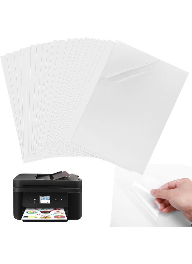 MOMENT A4 Vinyl Sticker Film, Transparent Clear Self-Adhesive Stickers For Printing, Printer Paper, Quick Drying Sticker Paper For Inkjet Printers And Laser Printers, 20 Sheets, 21 Cm X 29.7 Cm  - Image 1
