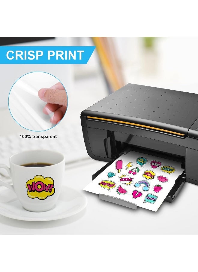 MOMENT A4 Vinyl Sticker Film, Transparent Clear Self-Adhesive Stickers For Printing, Printer Paper, Quick Drying Sticker Paper For Inkjet Printers And Laser Printers, 20 Sheets, 21 Cm X 29.7 Cm  - Image 2
