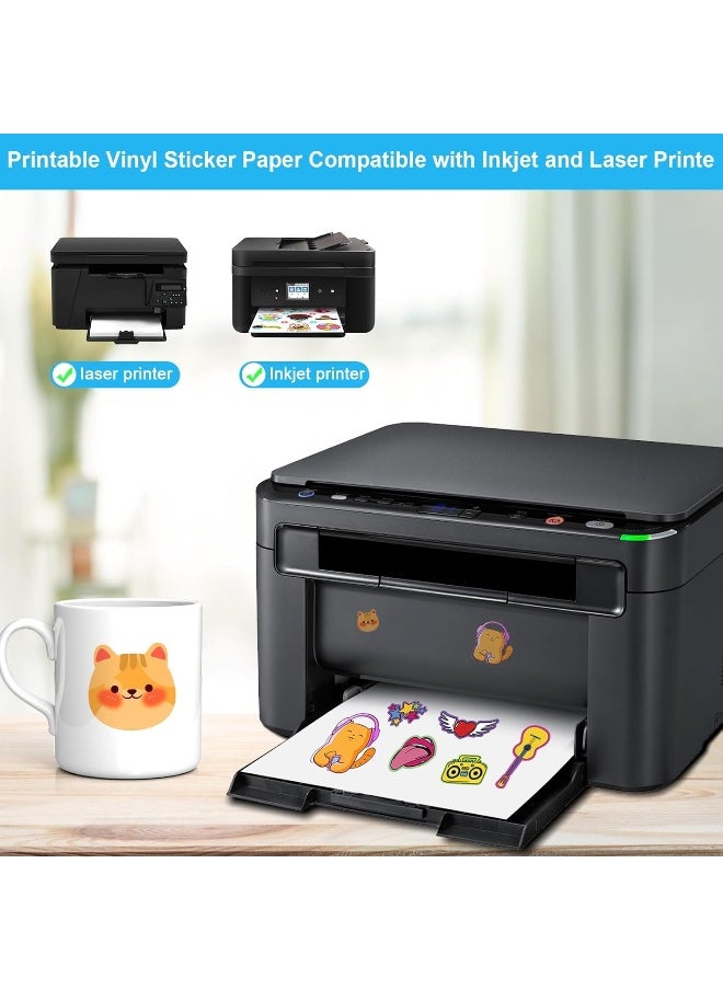 MOMENT A4 Vinyl Sticker Film, Transparent Clear Self-Adhesive Stickers For Printing, Printer Paper, Quick Drying Sticker Paper For Inkjet Printers And Laser Printers, 20 Sheets, 21 Cm X 29.7 Cm  - Image 5