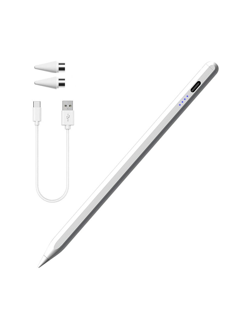 Universal Stylus Pen with Magnetic for Android, Active Stylus Pen Compatible with Huawei/Honor/Samsung/Lenovo/Xiaomi and Other Android Smartphone and Tablet Devices Tablet Pen, White (Not for iPad/iPhone) - Image 1