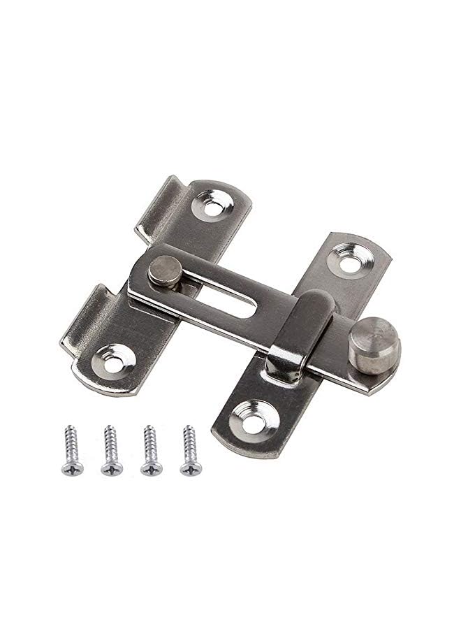 sen Latch Gate Latches, SEN Sliding Safety Door Lock for Pet Gate,Cabinet Furniture, Window, Brushed Finish Silver  - Image 2