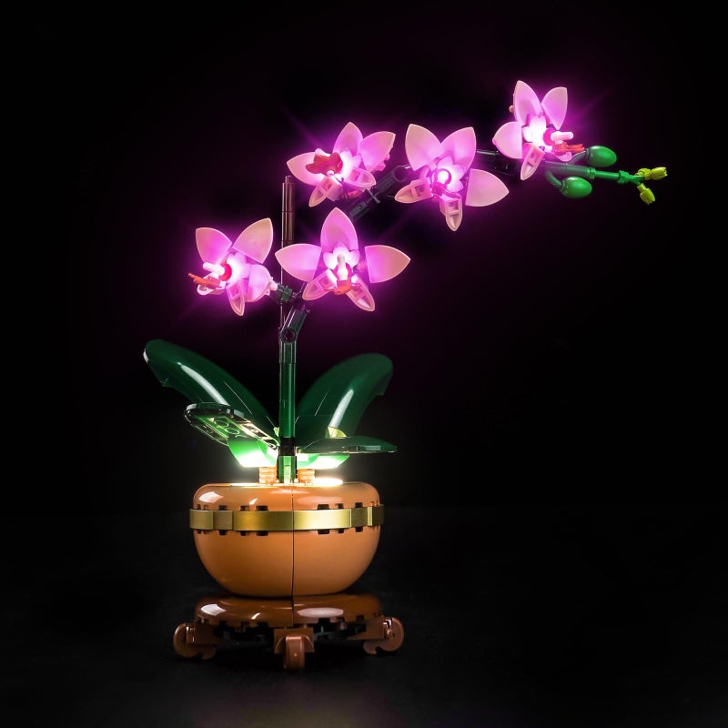 LocoLee Light kit Compatible with Lego Mini Orchid 10343 Botanical Collection Not Include Lego Set LED Lighting Accessories Compatible with Lego Elegant Orchid Flower - Image 2