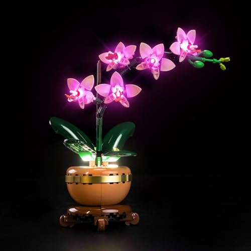 LocoLee Light kit Compatible with Lego Mini Orchid 10343 Botanical Collection Not Include Lego Set LED Lighting Accessories Compatible with Lego Elegant Orchid Flower - Image 1