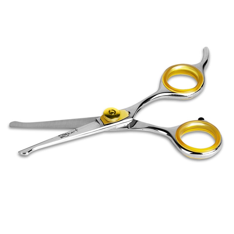 Sharf Gold Touch 4.5 Inch 440c Japanese Stainless Steel Pet Grooming Scissor with Round tip and Ballpoint for Safety - Image 2