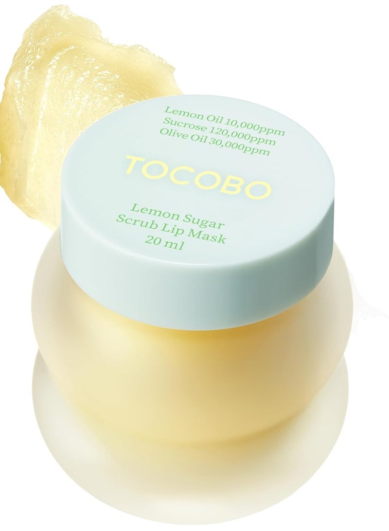 Tocobo Lemon Sugar Lip Mask – Korean Vegan Lip Scrub & Overnight Exfoliating Treatment for Dry, Chapped Lips – Hydrating, Plumping, Smoothing – Glazed Balm Texture, Non-Sticky, 0.68oz - Image 1