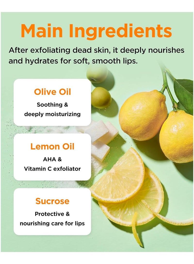 Tocobo Lemon Sugar Lip Mask – Korean Vegan Lip Scrub & Overnight Exfoliating Treatment for Dry, Chapped Lips – Hydrating, Plumping, Smoothing – Glazed Balm Texture, Non-Sticky, 0.68oz - Image 5