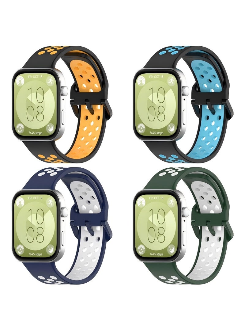 HW 4PCS Strap for HUAWEI Watch Fit 3 Silicone Watchband Replacement Bracelet  - Image 2