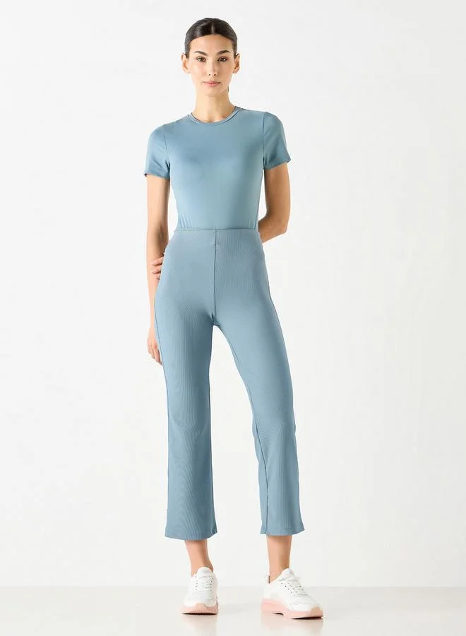 ADOT by Splash Bodysuit with Short Sleeves and Crew Neck