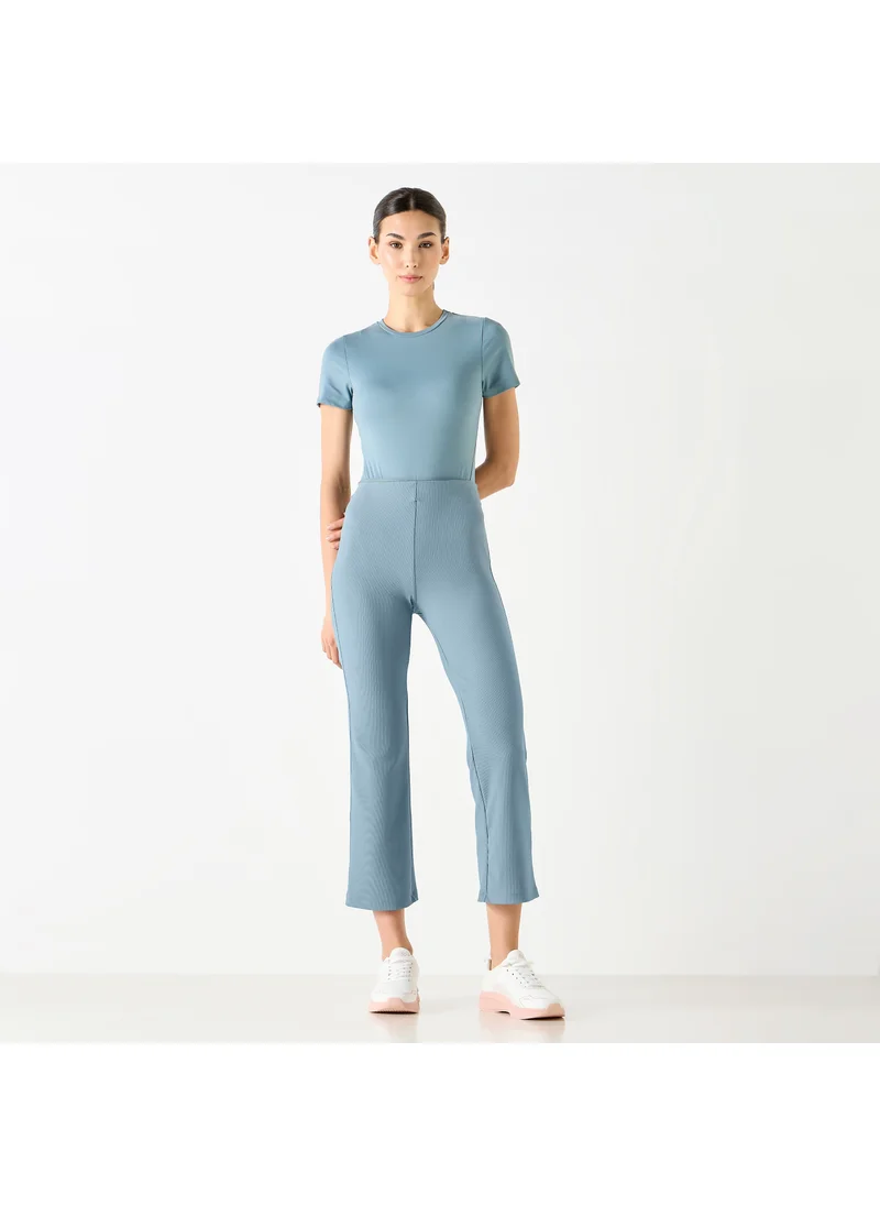 ADOT by Splash Bodysuit with Short Sleeves and Crew Neck