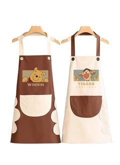 Fazza Chef Aprons for Men and Women, Adjustable Kitchen Chef Aprons with Hand Wipes, Restaurant Aprons with Pockets for Cooking Baking Gardening (2 Pack)  - Image 1