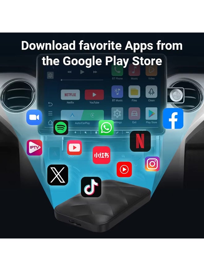 Generic - 3 in 1 CarPlay and Android Auto WiFi Adapter Android 14 Wired to Wireless Smart Box, Plug and Play for Car AI Box on YouTube - Image 1