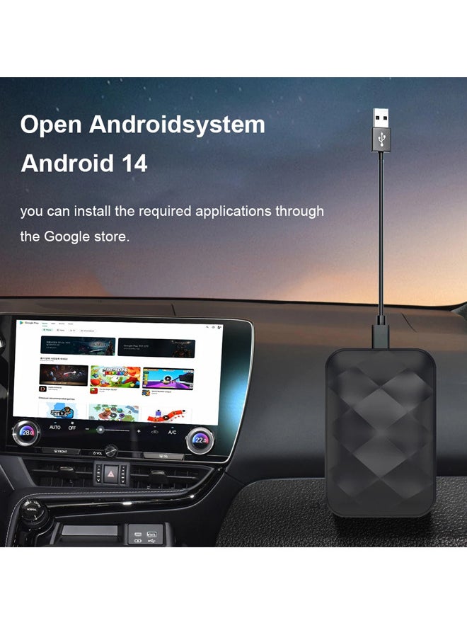 Generic - 3 in 1 CarPlay and Android Auto WiFi Adapter Android 14 Wired to Wireless Smart Box, Plug and Play for Car AI Box on YouTube - Image 1
