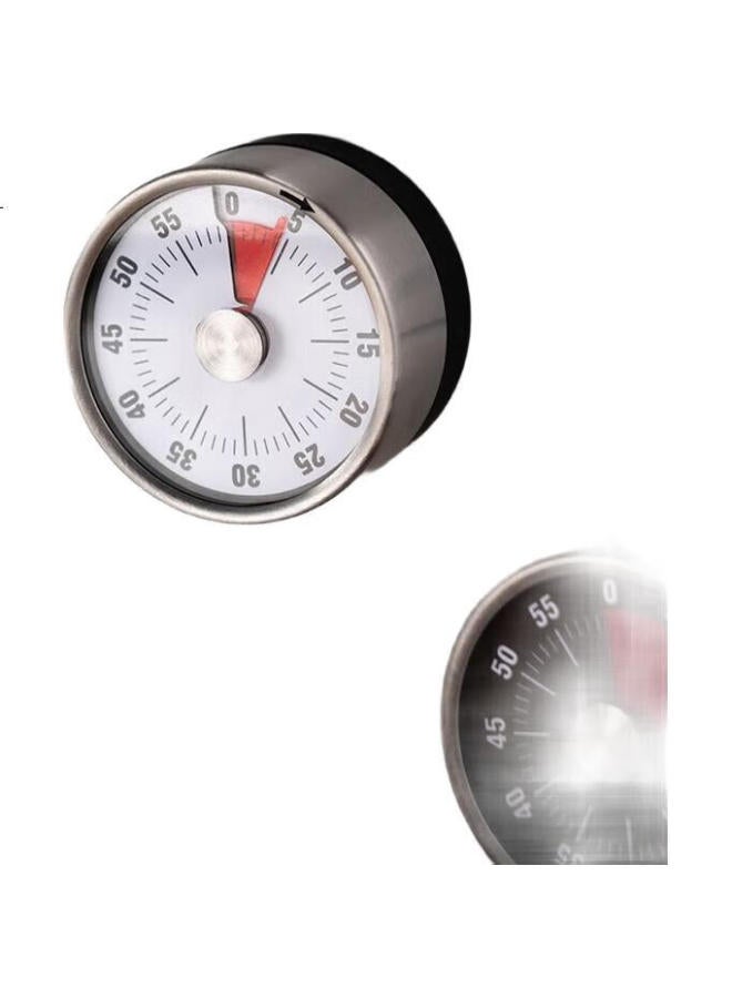 Onlycook Kitchen Timer, Refrigerator Magnet Timer, Magnetic Mechanical Clock Alarm Reminder, White - Image 2