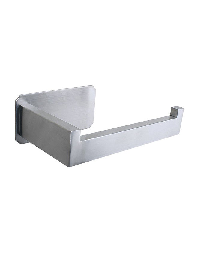 NIBEMINENT Stainless Steel Bathroom Toilet Paper Holder Silver 17centimeter  - Image 1