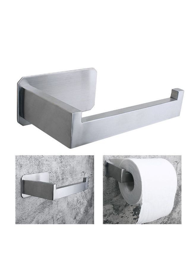 NIBEMINENT Stainless Steel Bathroom Toilet Paper Holder Silver 17centimeter  - Image 2