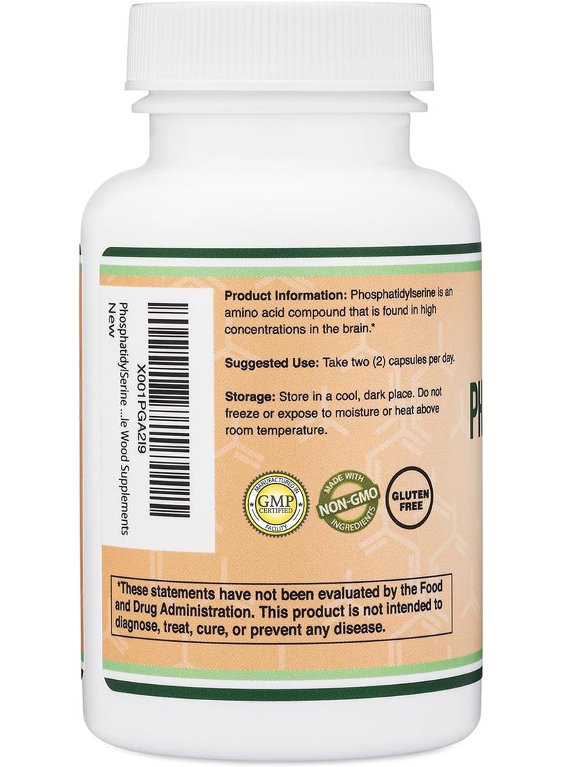 Double Wood Supplements فوسفاتيديل سيرين، 300 ملغ - 120 كبسولة - Image 3
